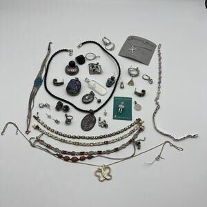 STERLING SILVER Broken Scrap Damaged As Is For Craft Parts DIY Scrap Jewelry Lot